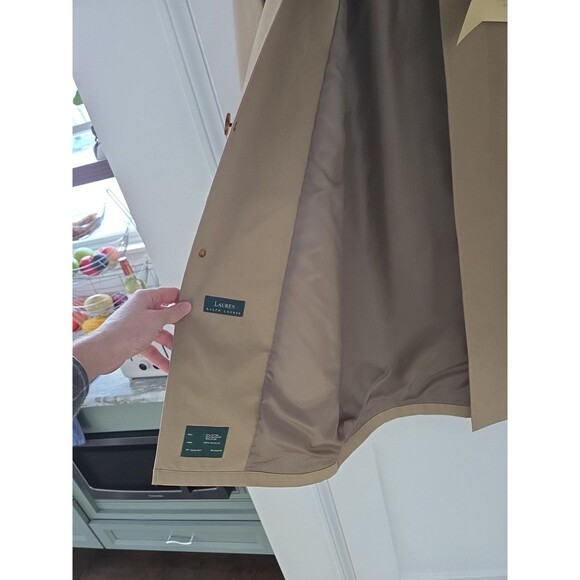 #51 Ralph Lauren Lancaster Khaki long overcoat Men's Medium New with Tags - Picture 7 of 8